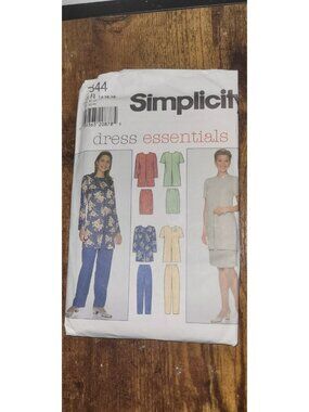 NEW Uncut Simplicity Dress Essentials  Sewing Pattern 7844 Size R 14 16 18 1997